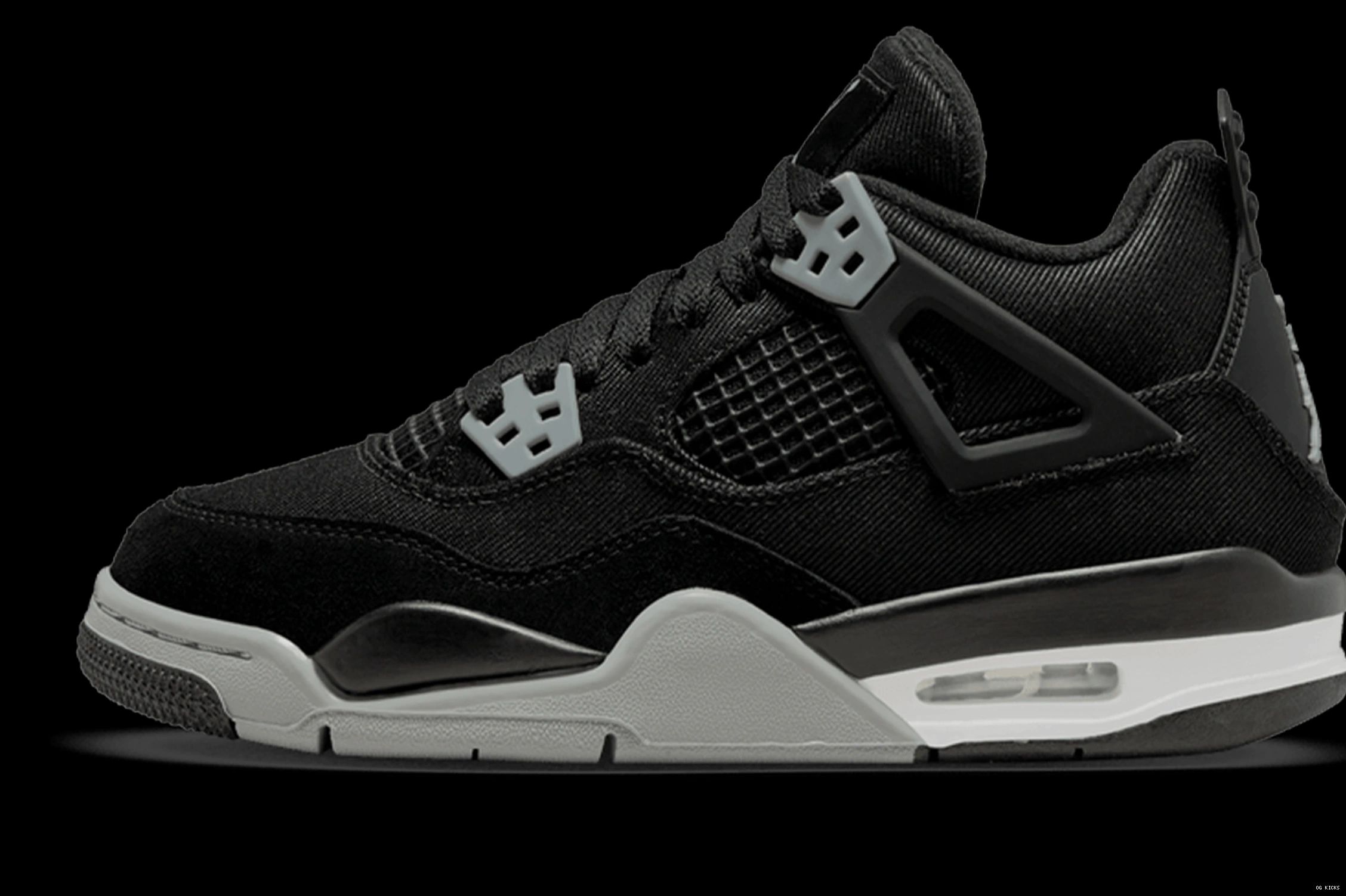 Jordan Air Black Canvas 4 GS Retro 0727